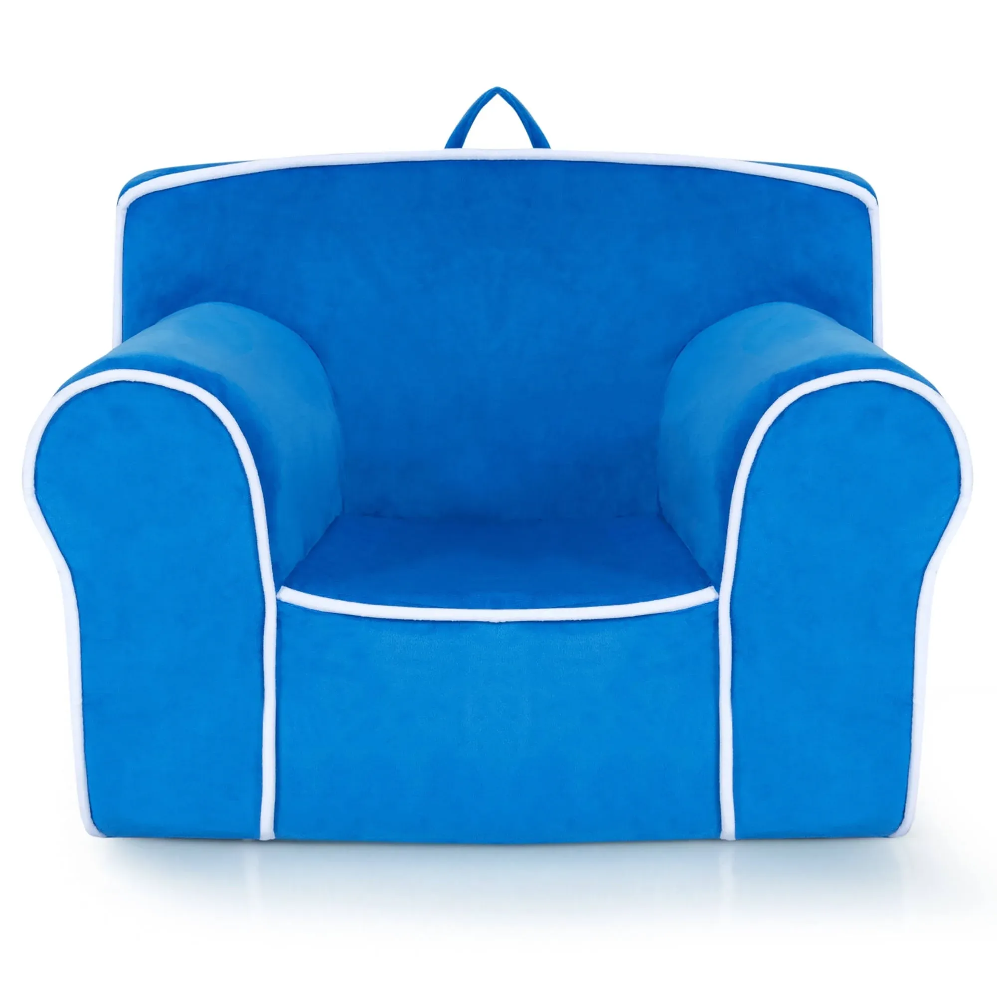 Honeyjoy Kids Sofa Toddler Foam Filled Armchair w/ Velvet Fabric Baby Gift Blue