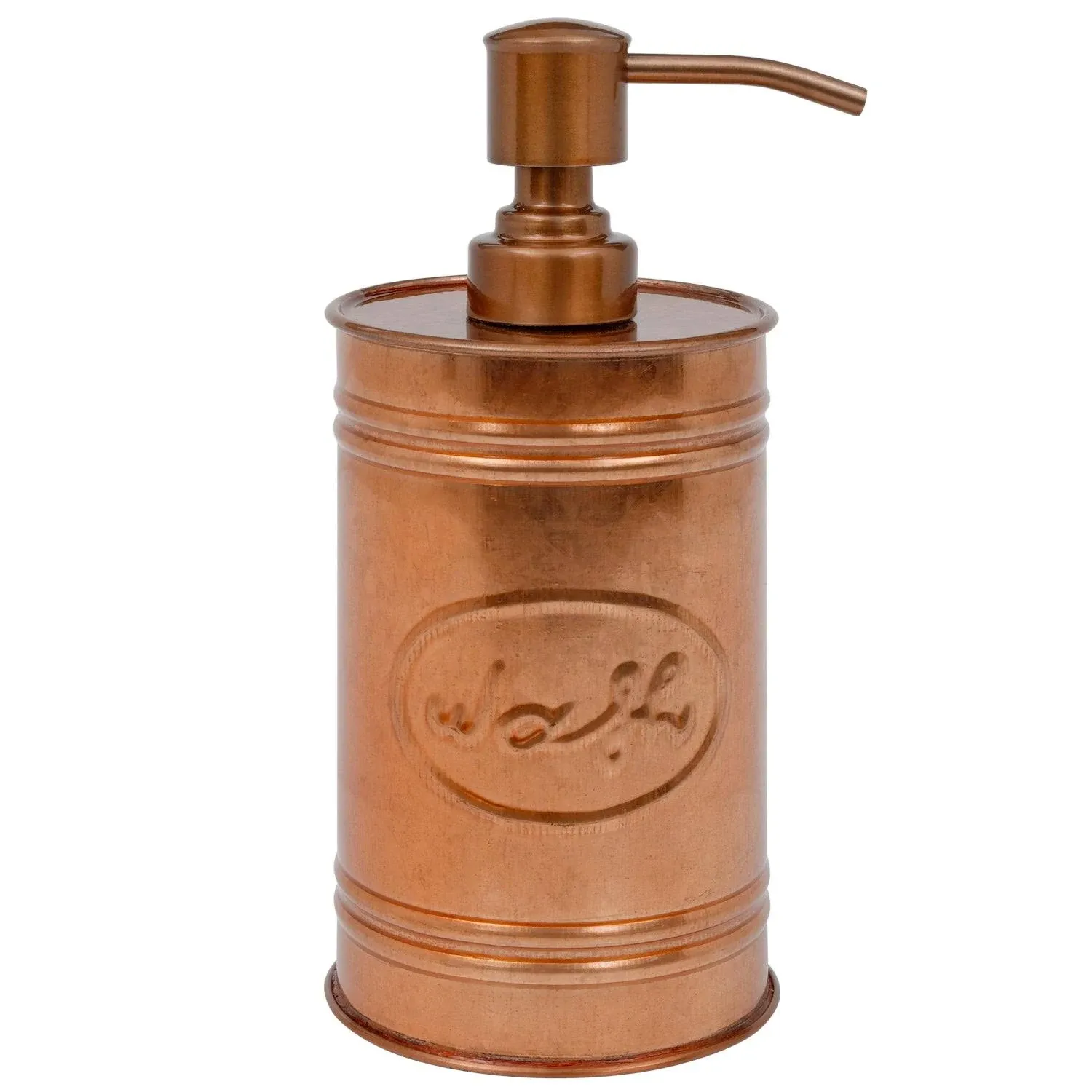 Autumn Alley Copper Farmhouse Soap Dispenser Kitchen - Liquid Soap Dispenser for Bathroom - Dispenser for Hand Wash, Sanitizer, Lotion, and Rustic Soap Dispenser Dish with Pump, 17.5 oz, Copper