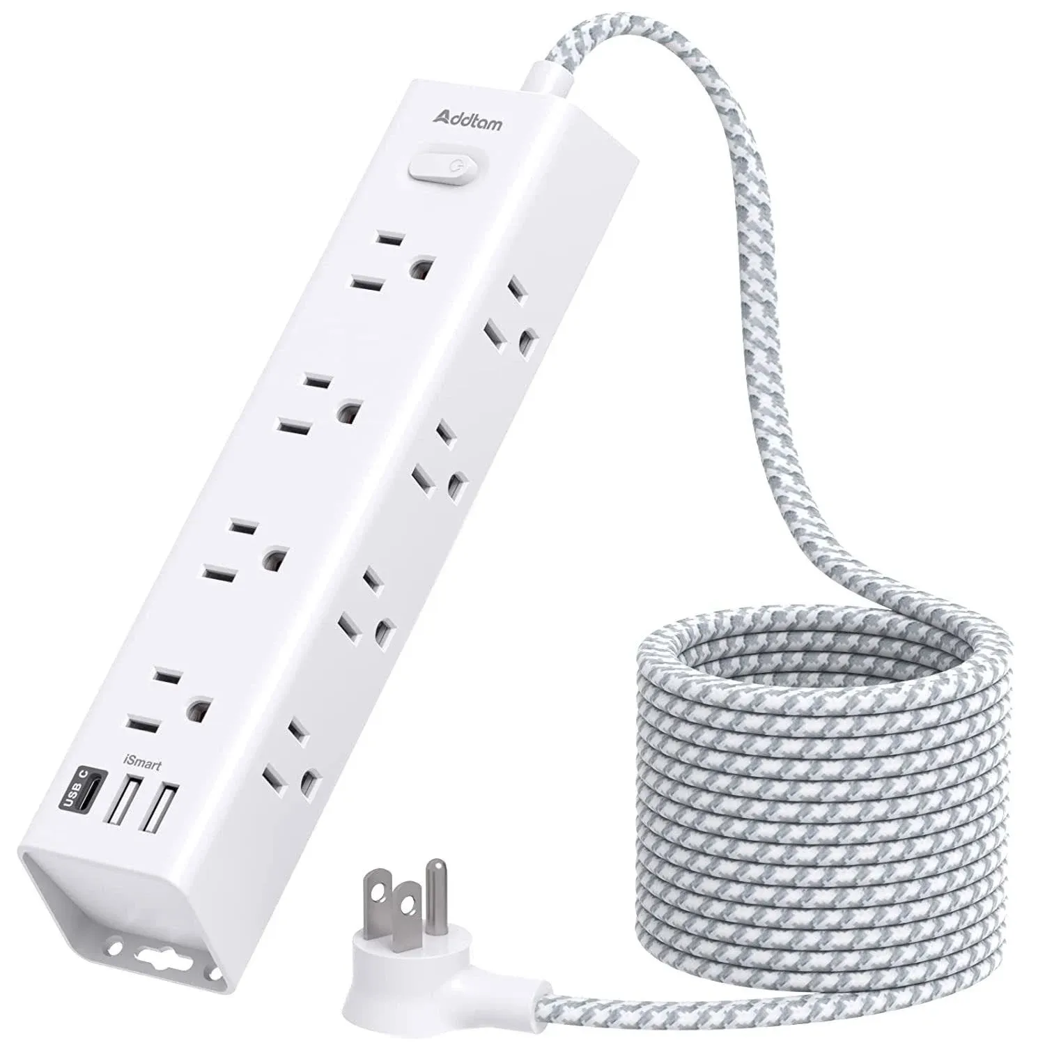 Surge Protector Power Strip - 10 ft Extension Cord, Power Strip with 12 Widely A ...