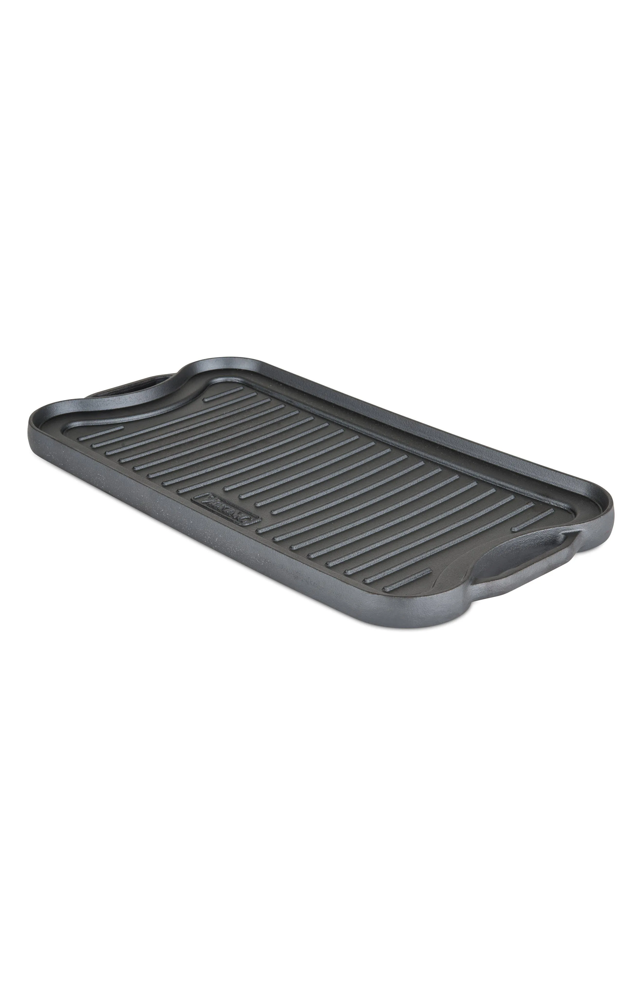 Viking 20-Inch Cast Iron Double Burner Reversible Griddle & Grill in Black