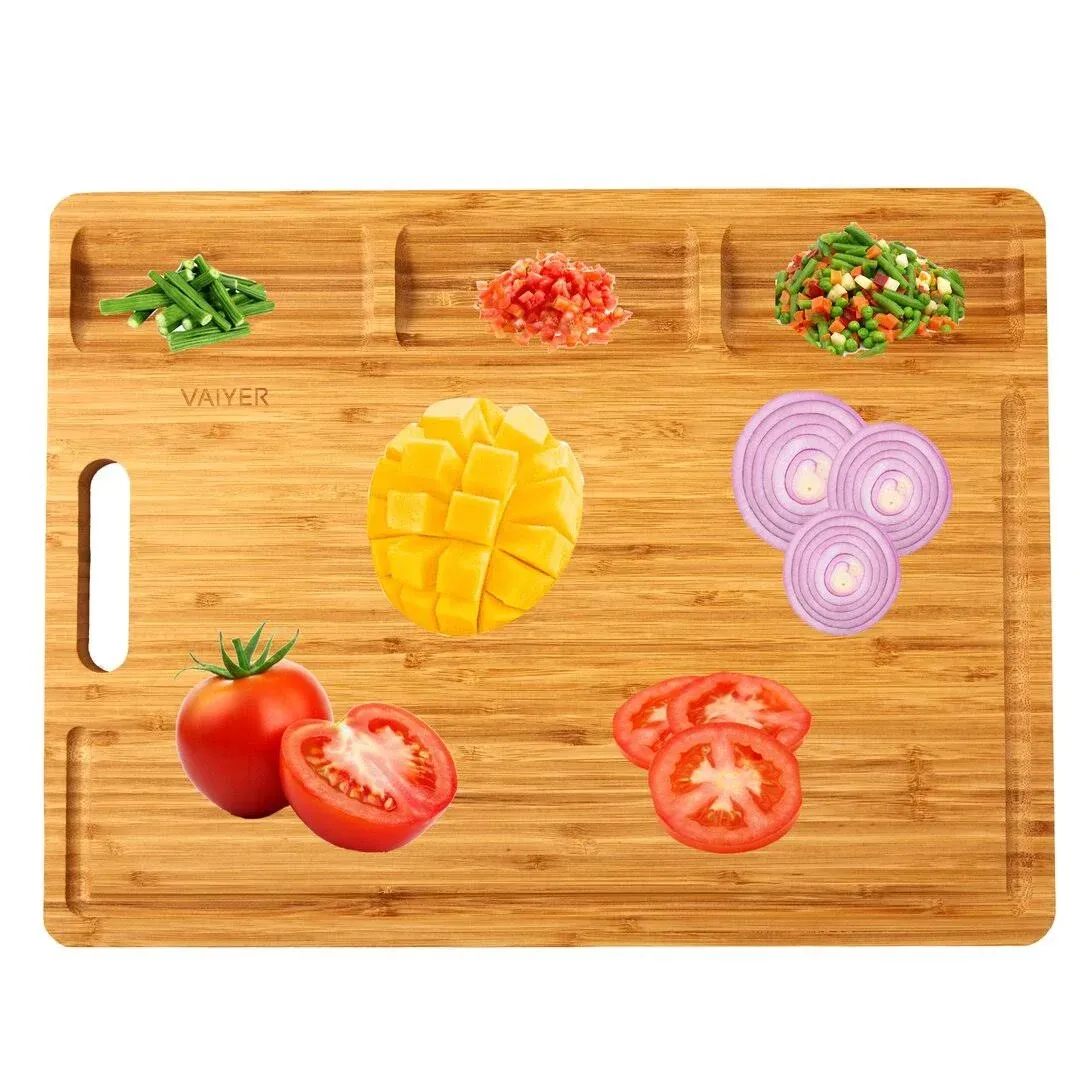 Vaiyer Bamboo Wood Cutting Board