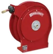 Reelcraft 5650 OLP Premium Duty Spring Retractable Hose Reel, 3/8" x 50', 300 Psi, Air/Water Hose Included