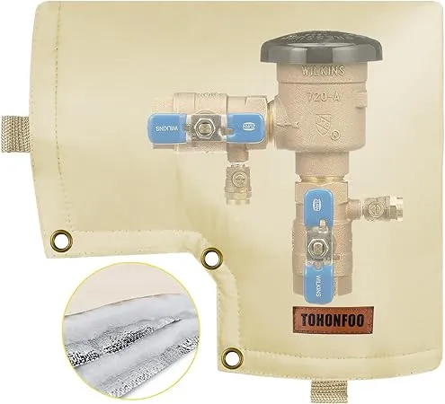 Backflow Preventer Cover Insulated Pouch - Pressure Vacuum Breaker Cover - Winter Water Well Pump Covers Sprinkler Valve Cover Insulated - Protects from Severe Snow and Intense Sun