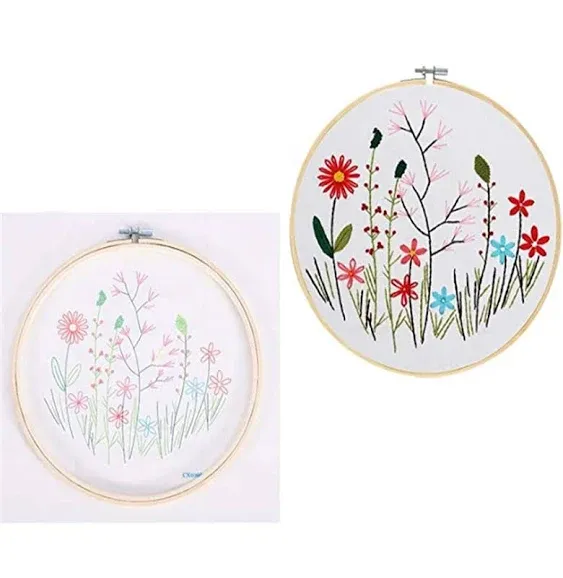 Beginners Embroidery Stitch Practice Kit, 3 Sets Skill Practice