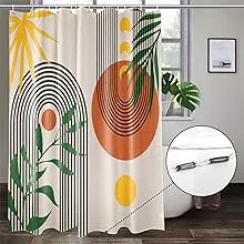 pasrlolv 72x72in Mid Century Modern Shower Curtain, Abstract Shower Curtain ...