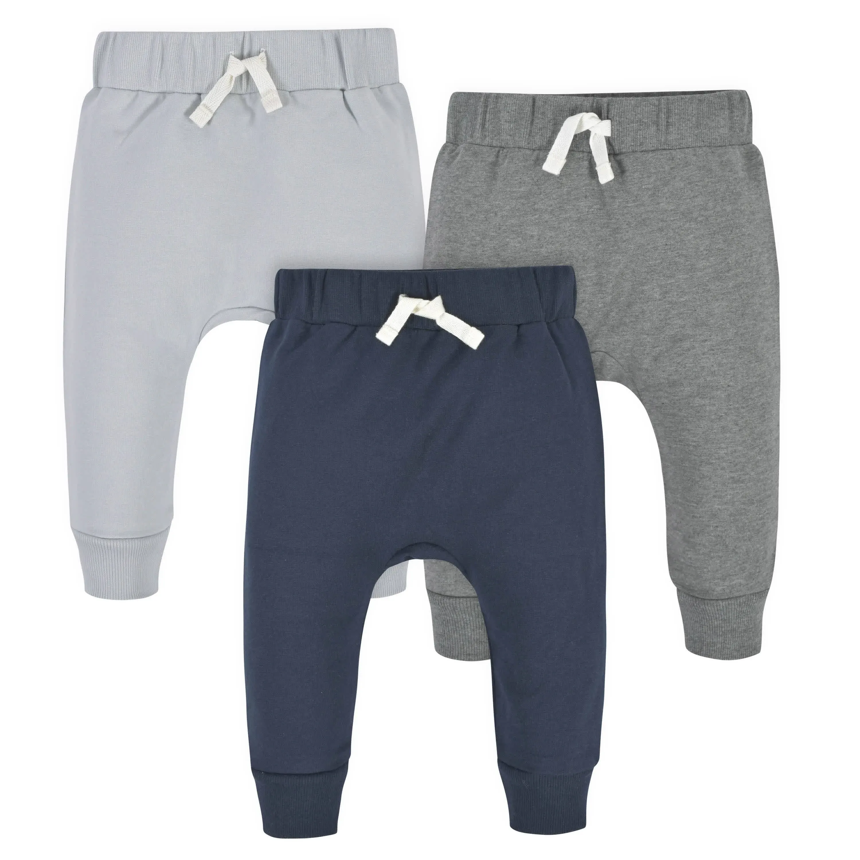 Gerber 3-Pack Baby & Toddler Boys Navy & Gray Premium Jogger