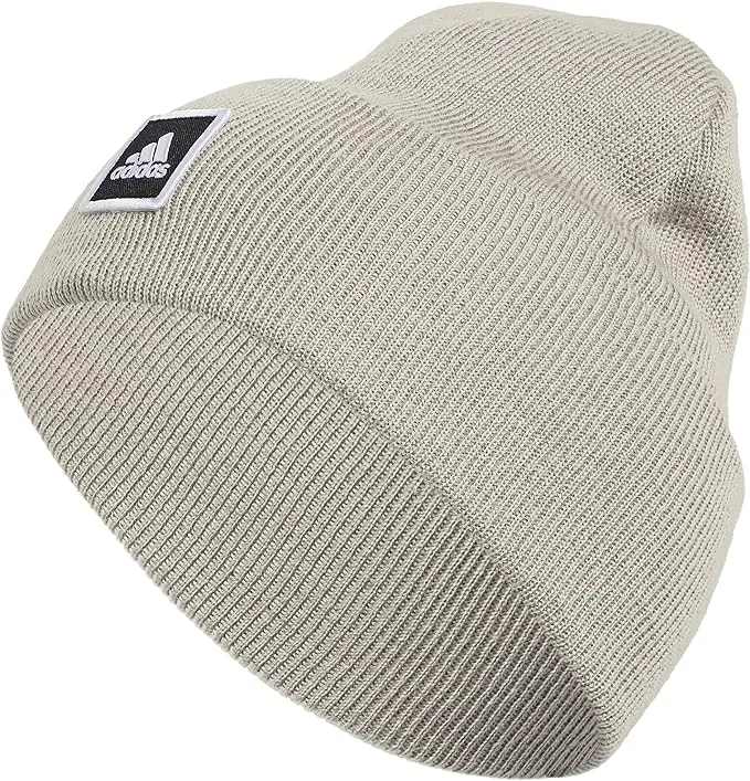 adidas Aeroready Wide-Cuff Fold Beanie Men&#x27;s Women’s Skull Cap OSFA Gray NWT