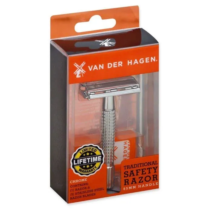 Van Der Hagen Safety Razor, Traditional, Chrome