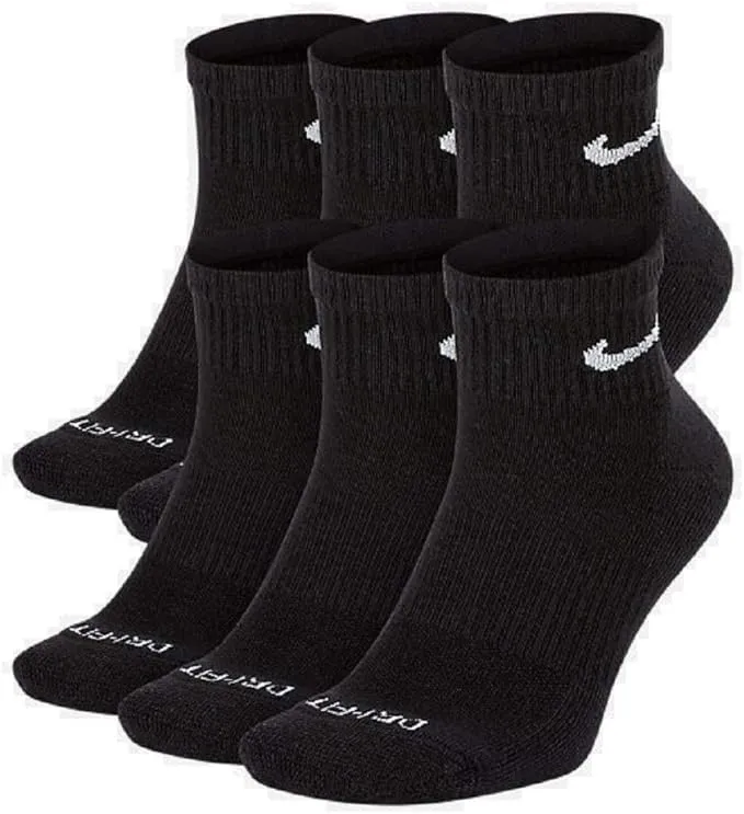 Nike Everyday Plus Cushion Ankle Socks 6-Pair Pack - Black - Socks