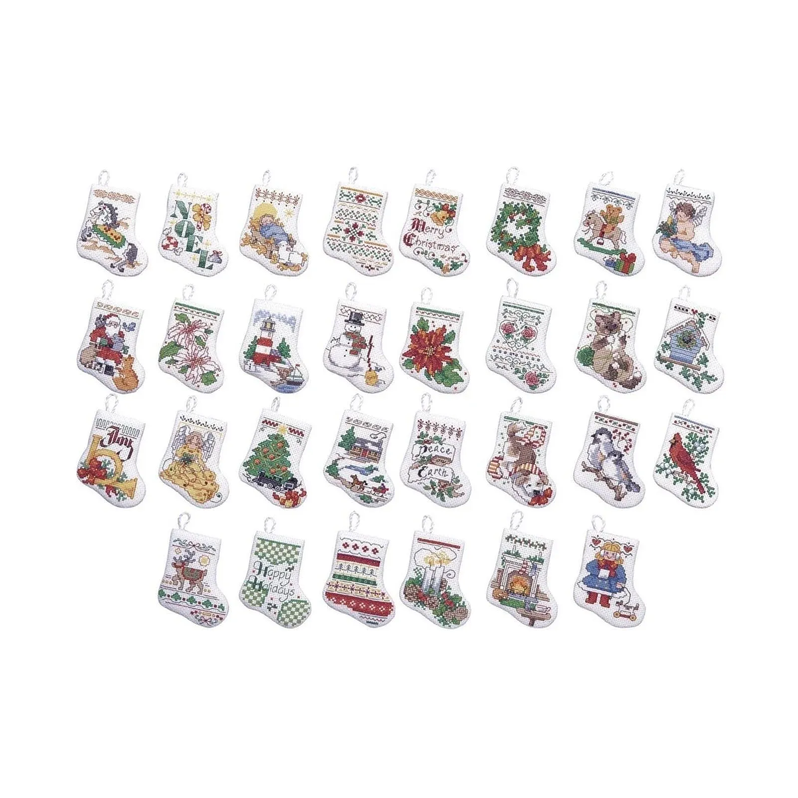 Bucilla - Tiny Stocking Ornaments, Counted Cross Stitch Kit