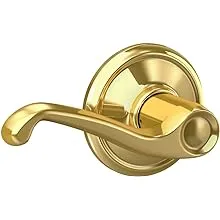 Schlage F10FLA605 Flair Passage Lever, Bright Brass