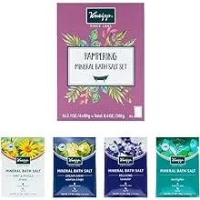 Kneipp Mineral Bath Salt Pampering Gift Set, Lavender, Dream Away, Arnica for Joints, Refreshing Eucalyptus, 2.1 Ounce 4-Pack