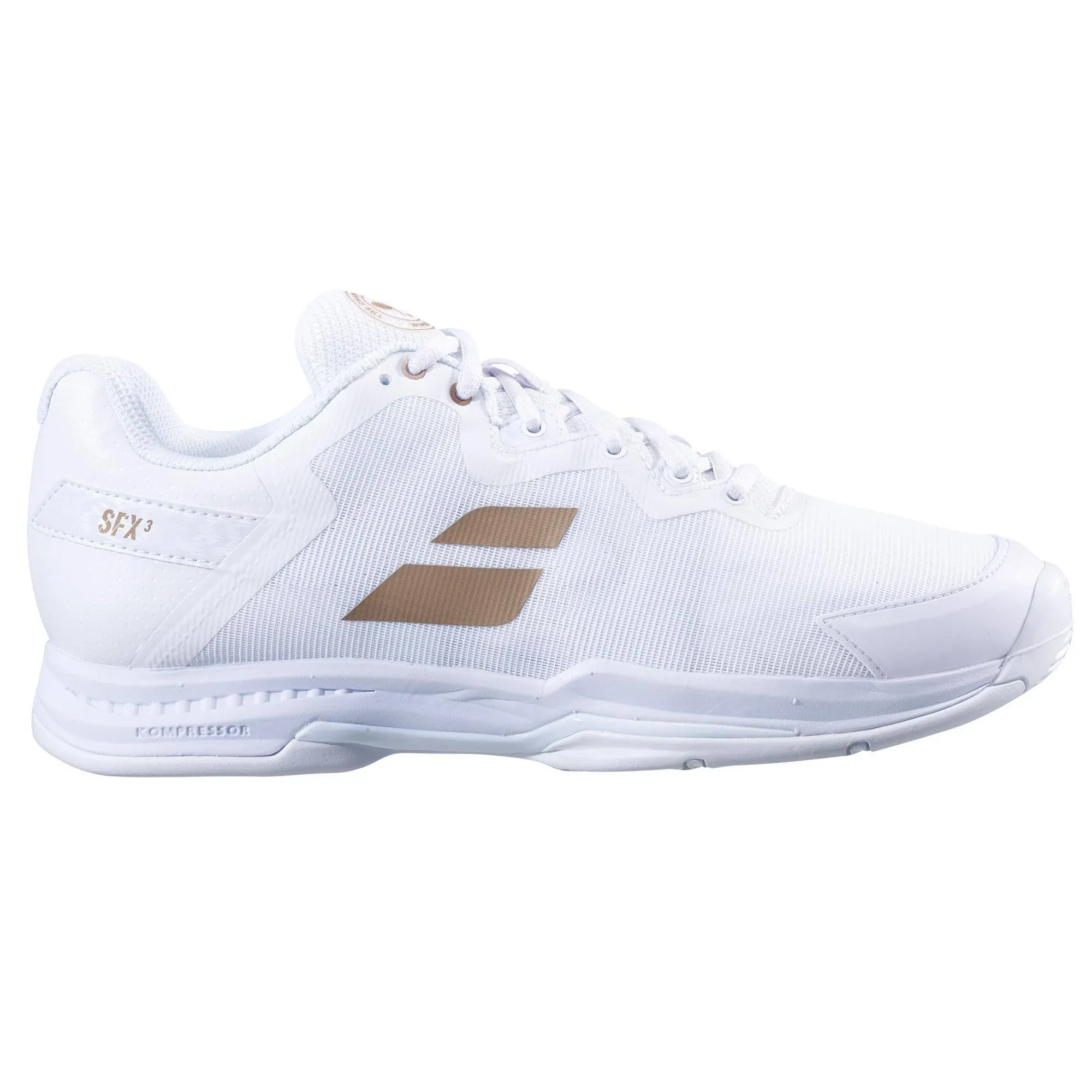 Men&#39;s SFX 3 All Court Wimbledon Tennis Shoes White and Gold