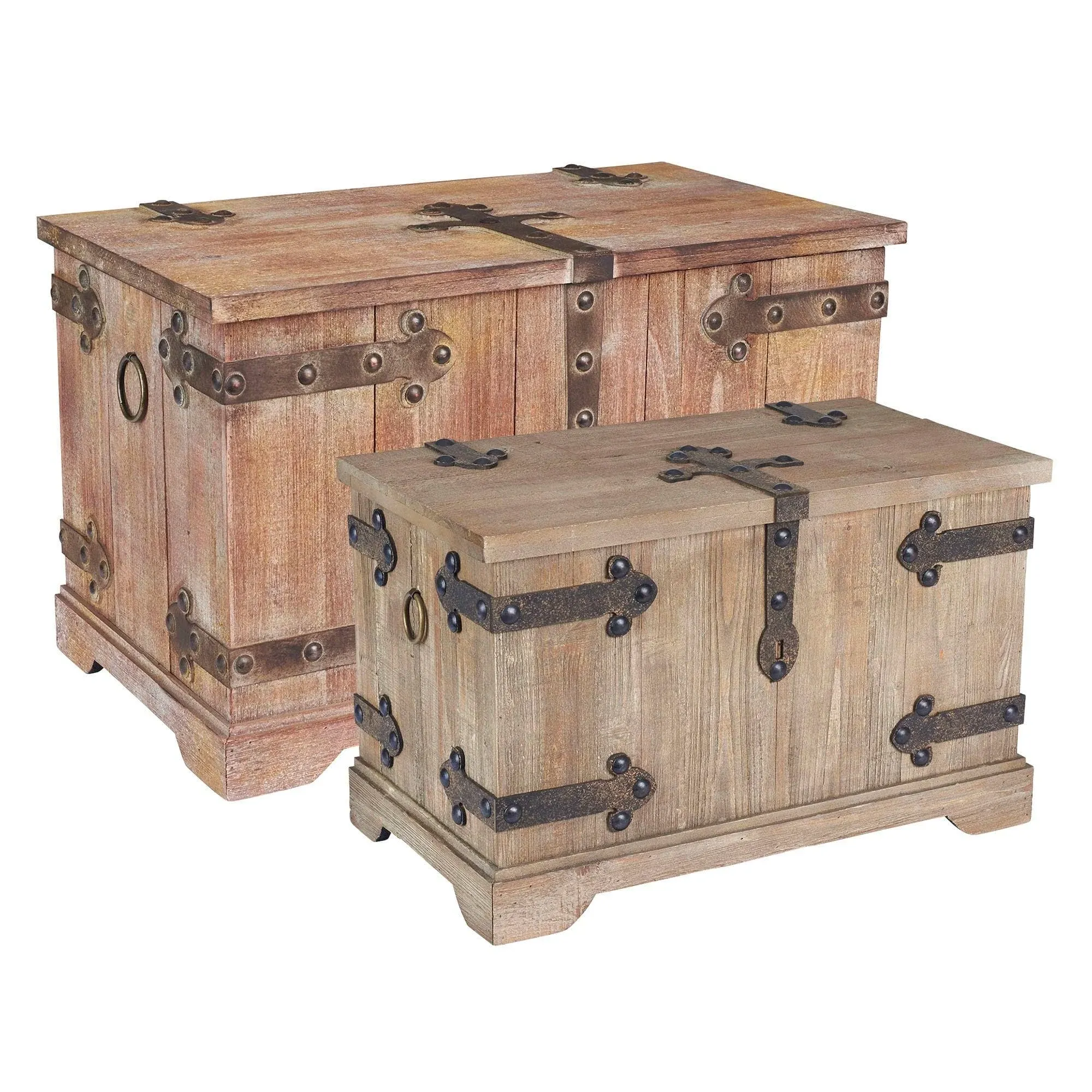 Household Essentials Victorian 2 Piece Storage Trunk Set