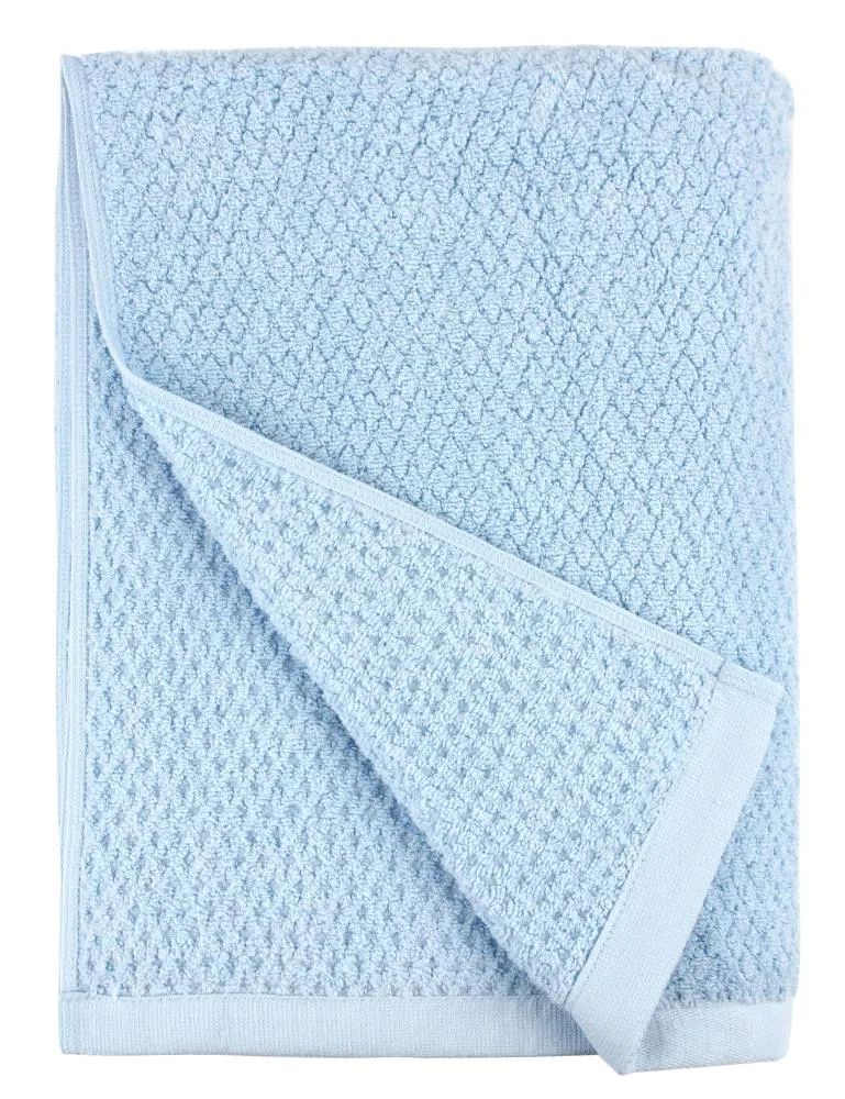 Everplush Diamond Jacquard Bath Towel Gray