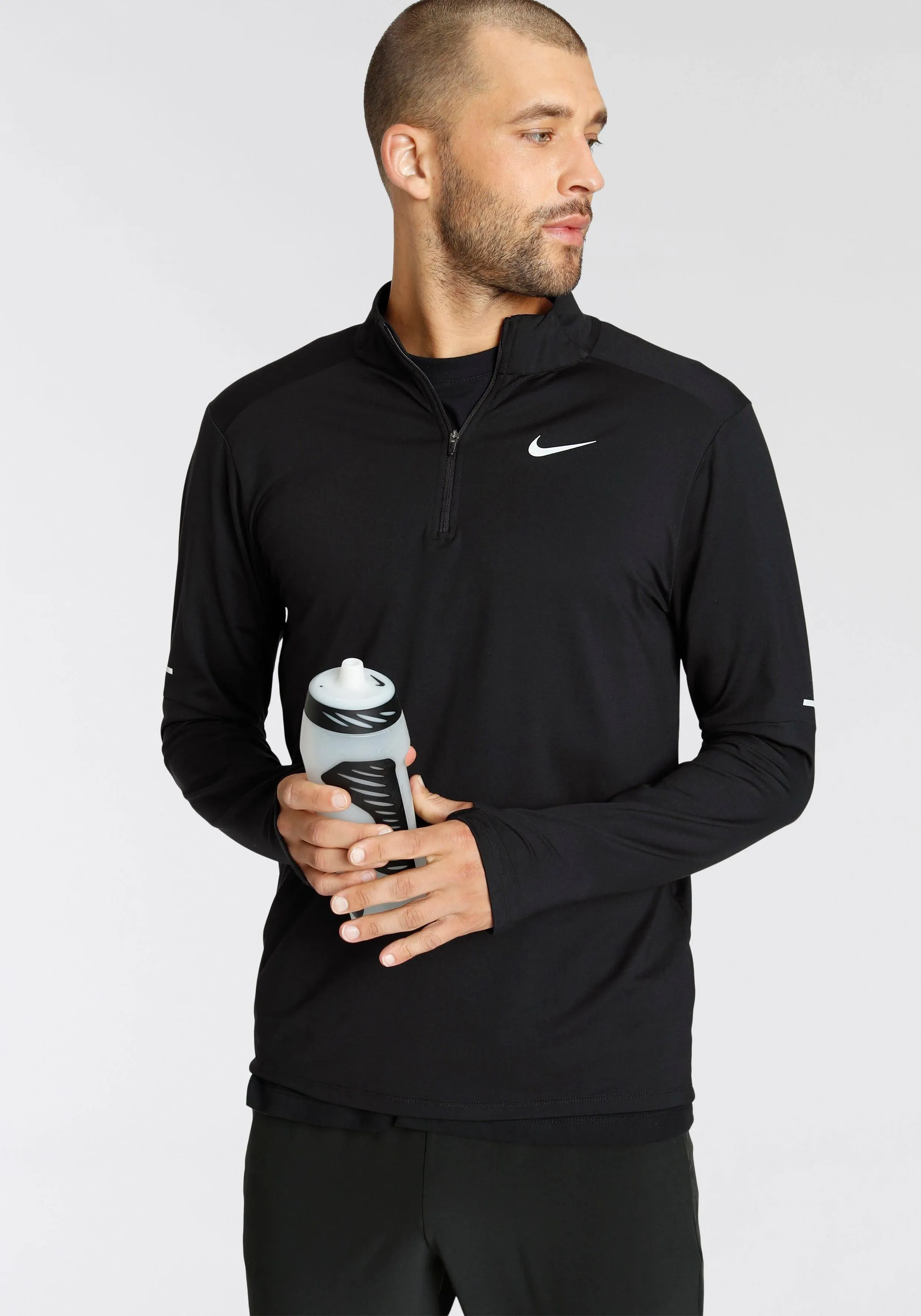 Nike Dri-Fit Element Men's 1/4-Zip Running Top (Black)