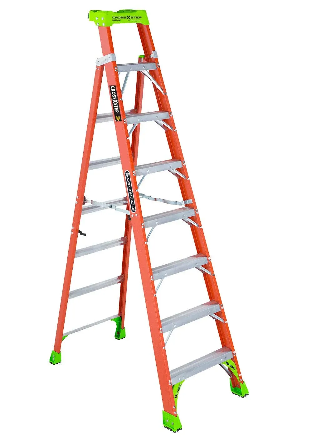 Louisville Ladder 8-Foot Fiberglass Step/Shelf Ladder