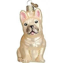 Old World Christmas Ornaments: French Bulldog Glass Blown Ornaments for Christmas Tree (12436)