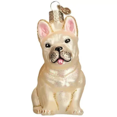 Old World Christmas Old World French Bulldog Christmas Ornament