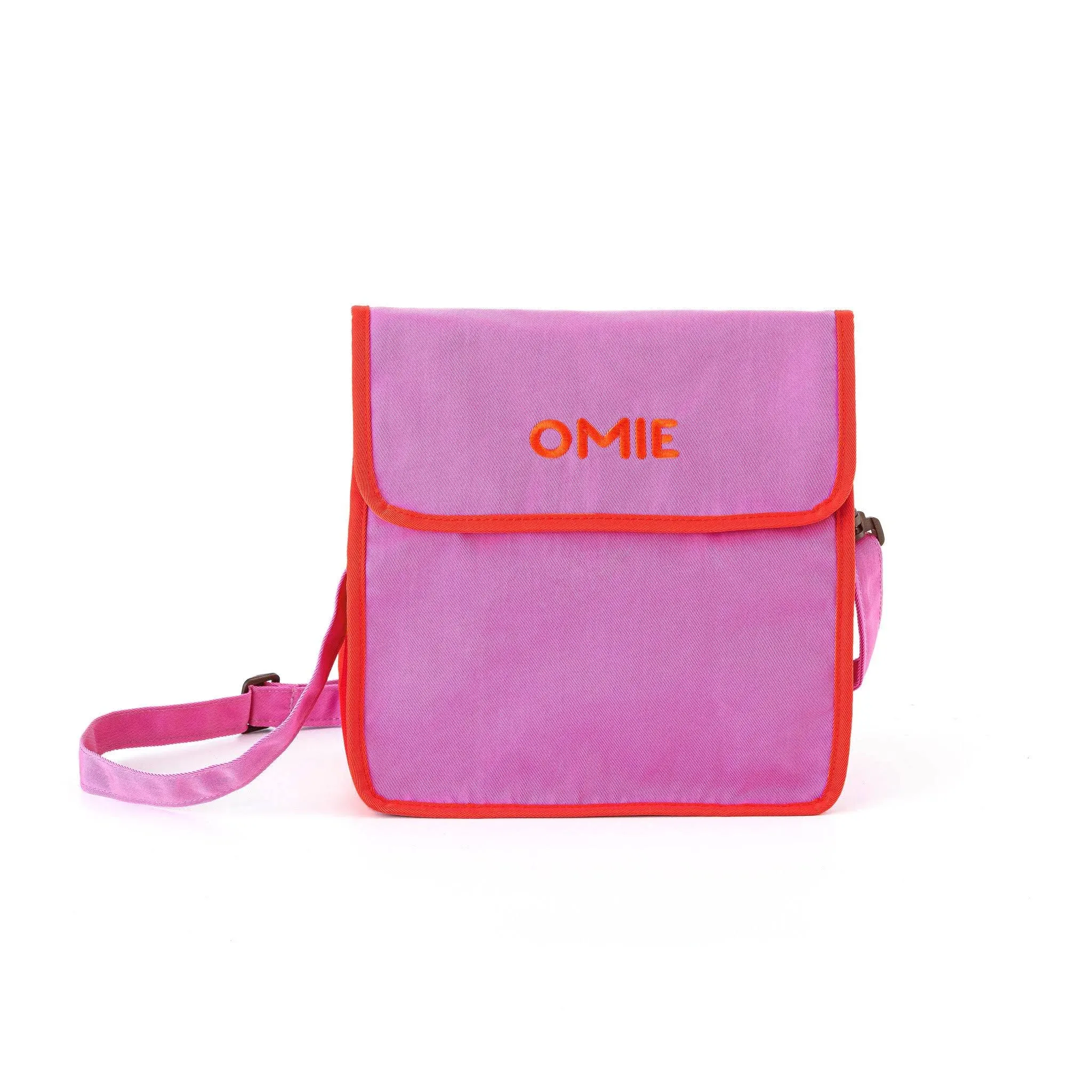 Omie OmieBox Lunch Bag - Washable, Foldable, Durable, WaterResistant Fabric with Interior Pocket and External Bottle Holder.