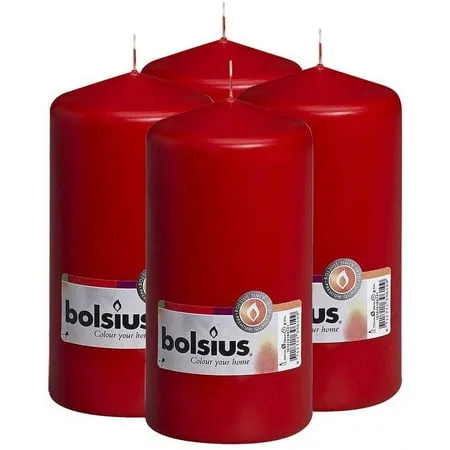 Richland Orange Pillar Candles (Set of 3)