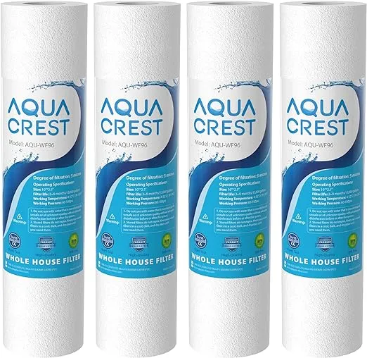 Aqua-Crest Whole House Sediment Water Filter Replacement 5 Micron 10&#039;x 2.5&#034;