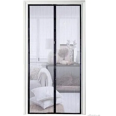 ZFBBMagnetic Easy Install Screen Door Magnetic Pet Friendly Fiberglass Sliding Mesh Net for Doors Screen