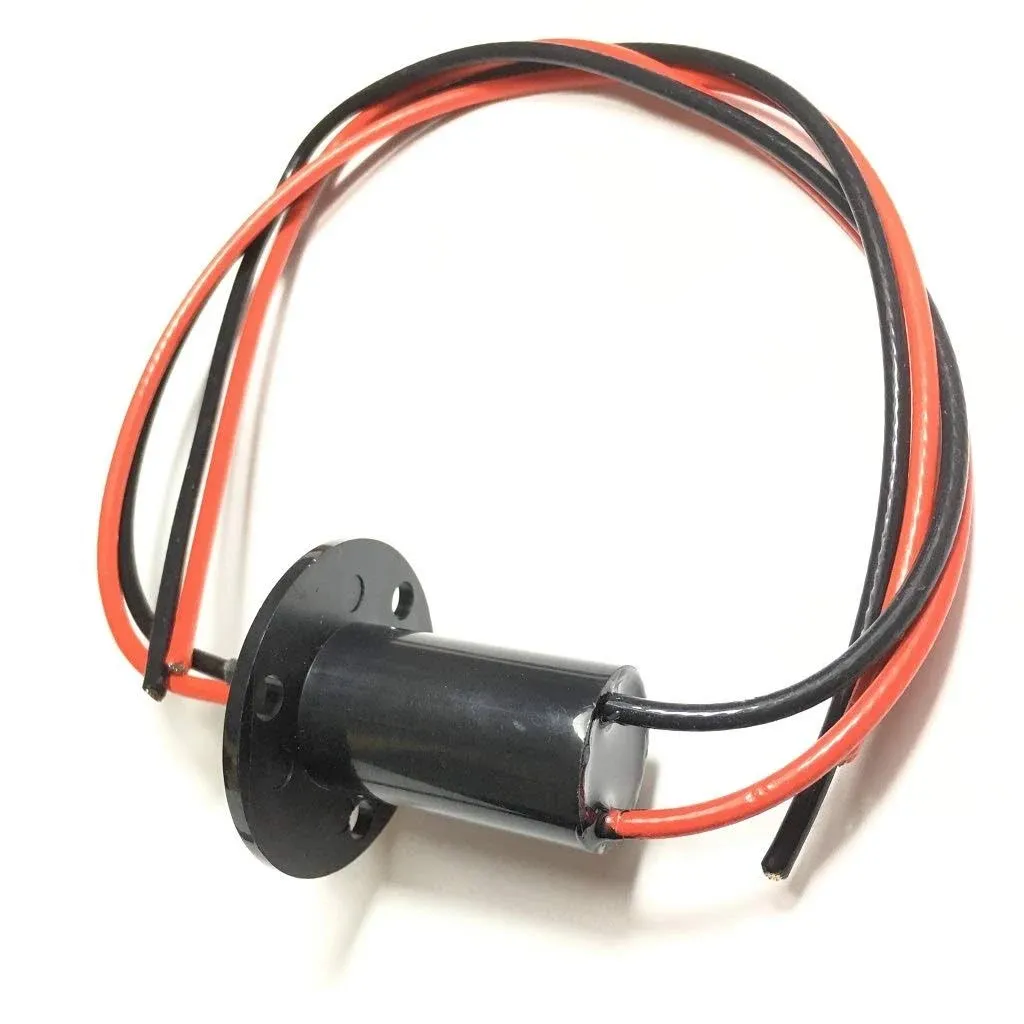 Taidacent 2 Wires 15A 20A 30A 40A 60A Slip Ring Collector Ring Rotary Electrical Contact (10A)