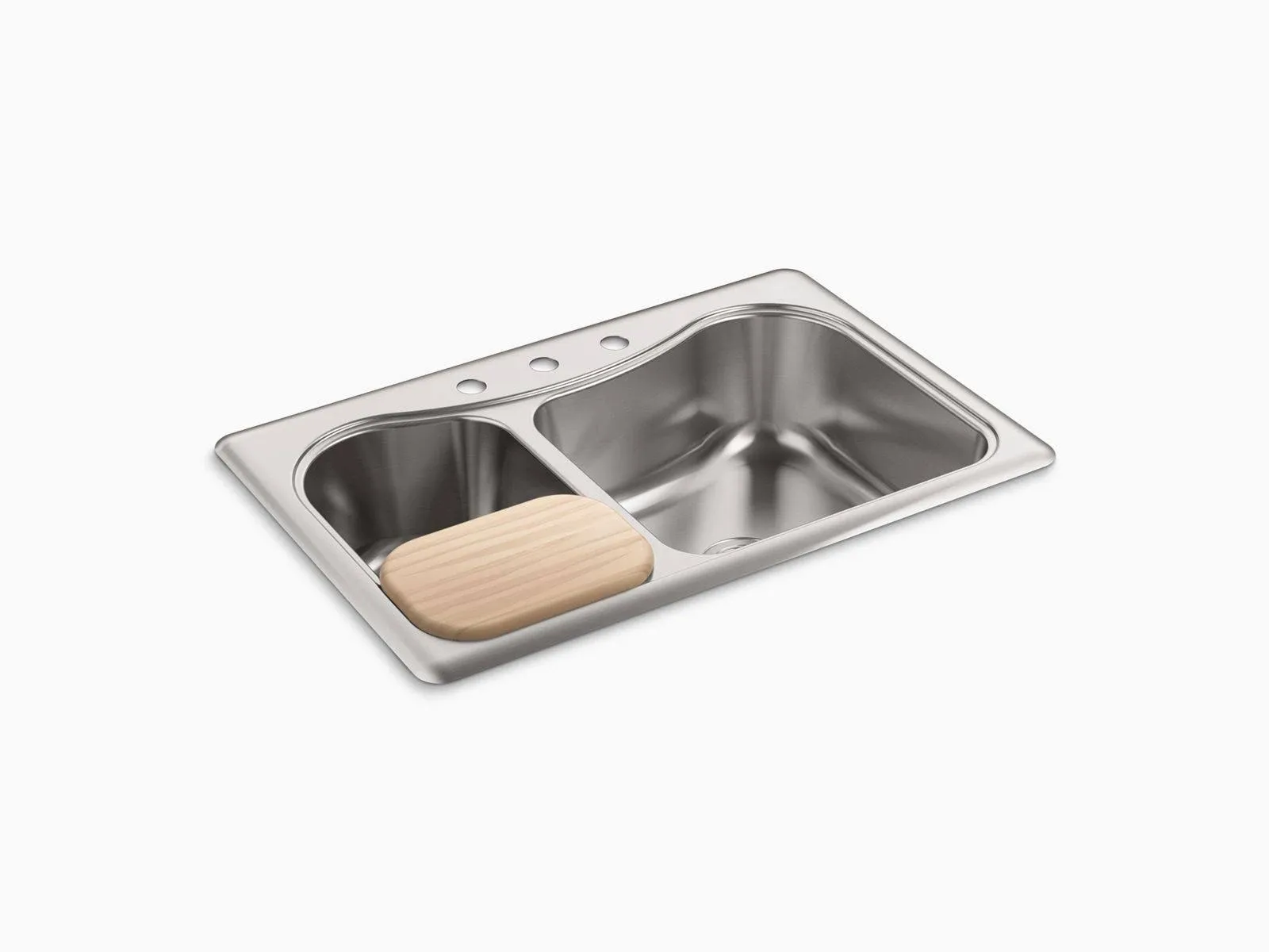 KOHLER Staccato 33" Top-Mount Double-Bowl Kitchen Sink