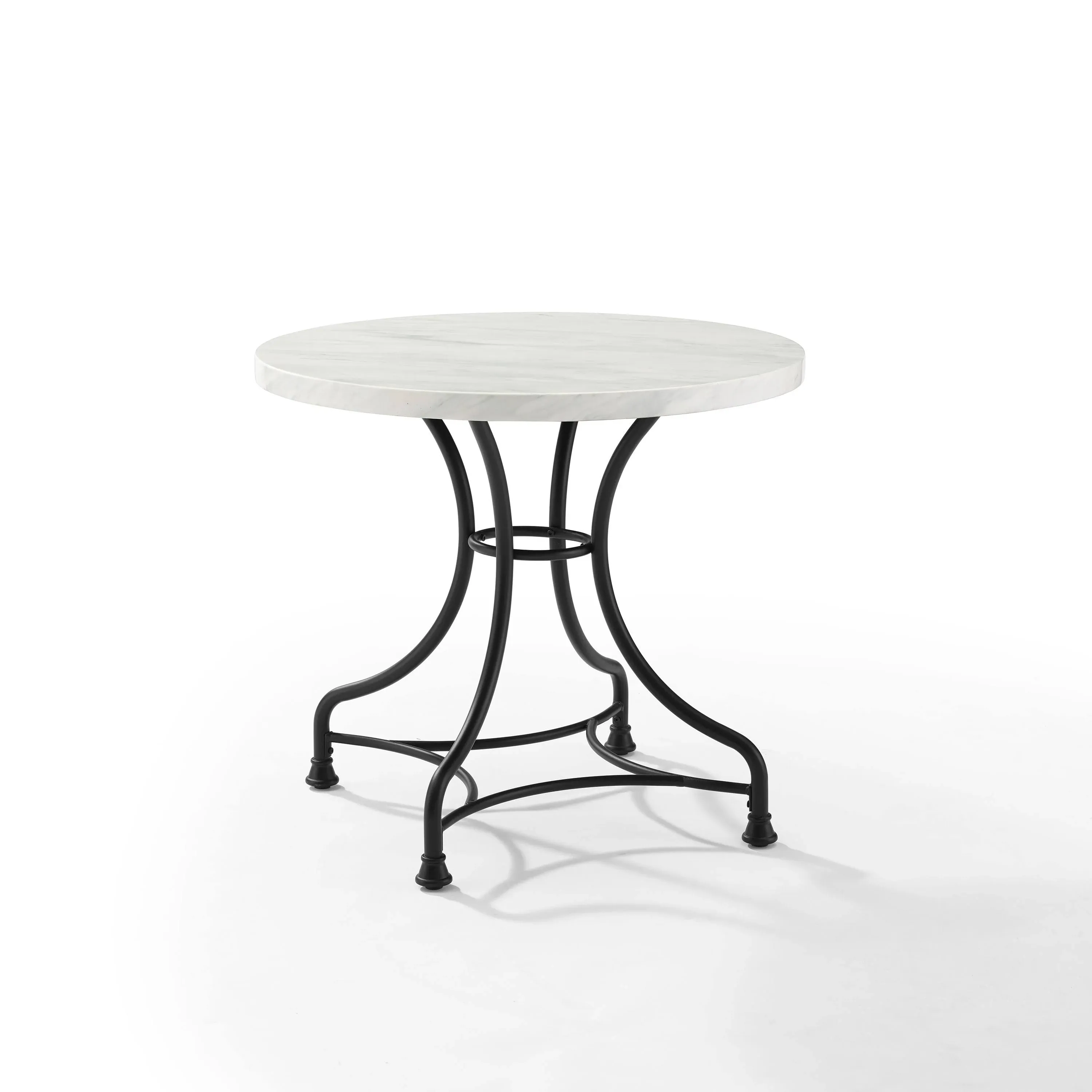 32" Madeleine Round Dining Table Matte Black - Crosley