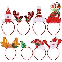 8-Pack Christmas Headbands