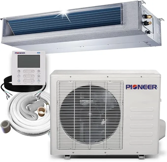 Pioneer 12,000 BTU Mini-Split Air Conditioner Heat Pump System Full Set