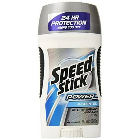 Mennen Speed Stick Power Antiperspirant and Deodorant Solid Unscented 3 oz 6 Pack