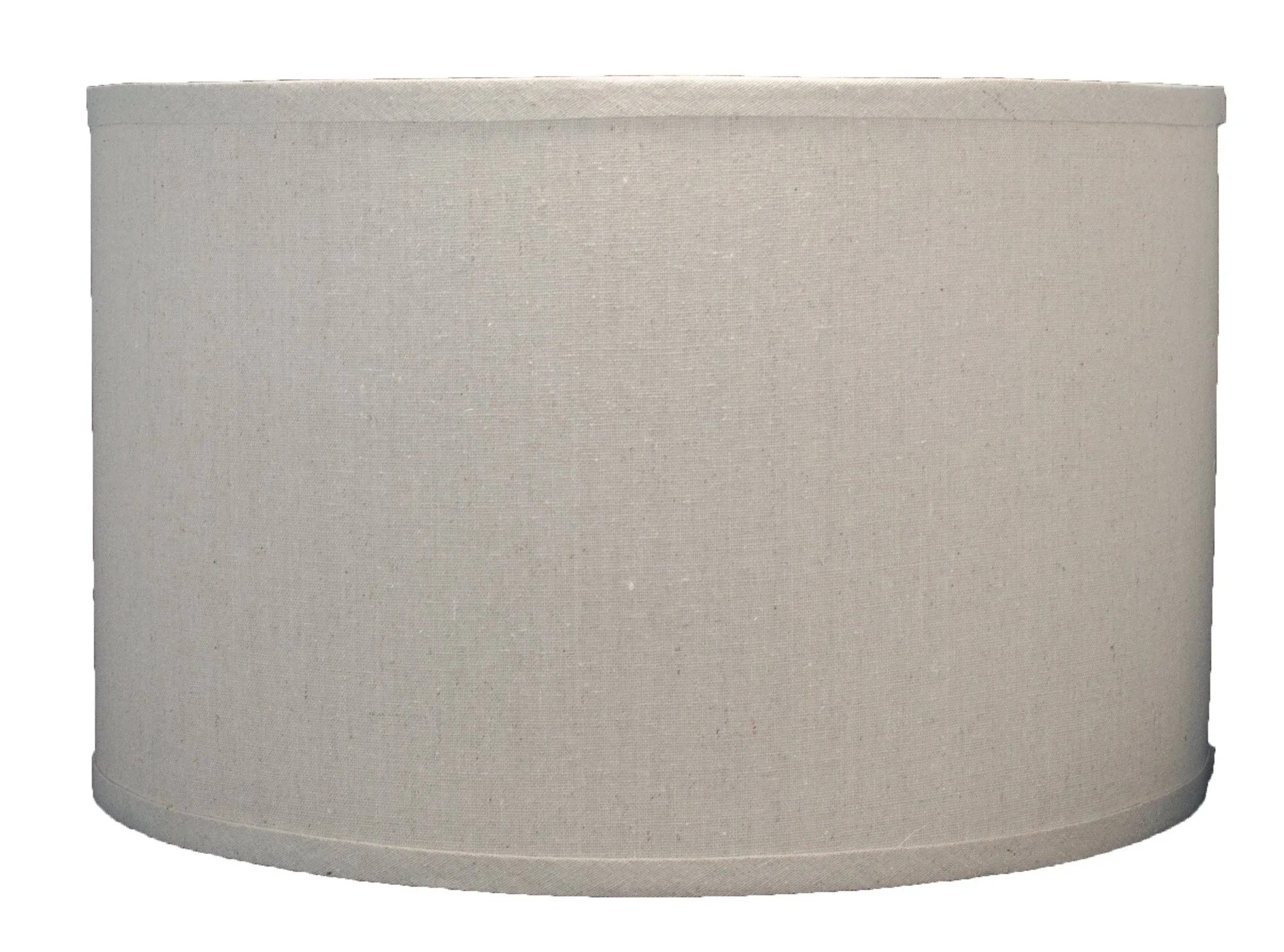 Classic Drum Linen Lamp Shade, 8" to 16" Bottom Size Off White 14"