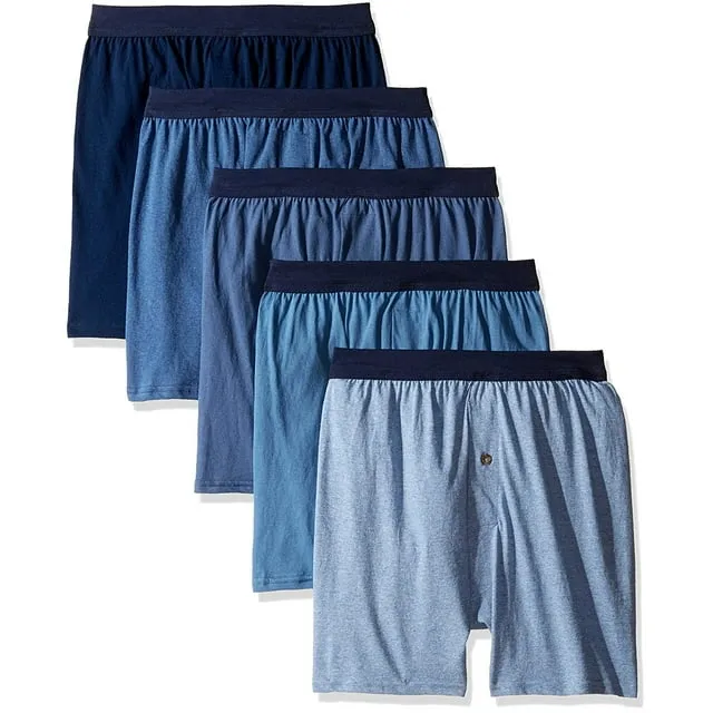 Hanes Men's Knit Boxer Shorts 5pk - Black/Gray