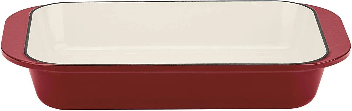 Cuisinart Chef's Classic Red Enamel Cast Iron Casserole Roasting Lasagna Pan 14"