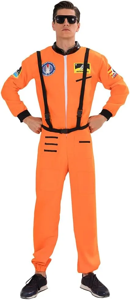 Men&#039;s Astronaut Costume Spaceman Suit Halloween Adult Costumes Cosplay Outfit XL