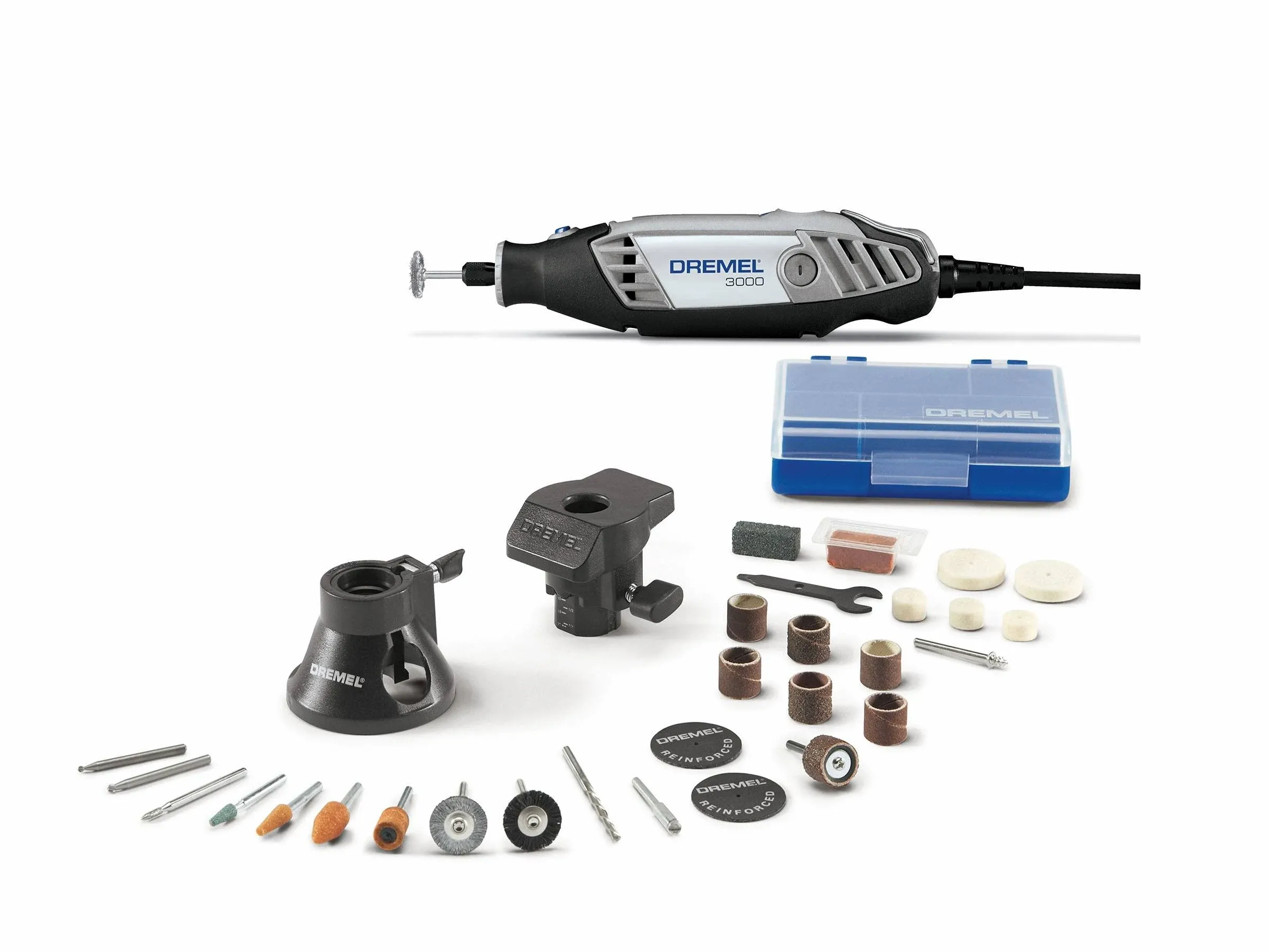 Dremel 3000-2/28 Variable Speed Rotary Tool Kit, 2 Attachments & 28 Accessories, Perfect for Routing, Metal Cutting, Wood Carving, and Polishing