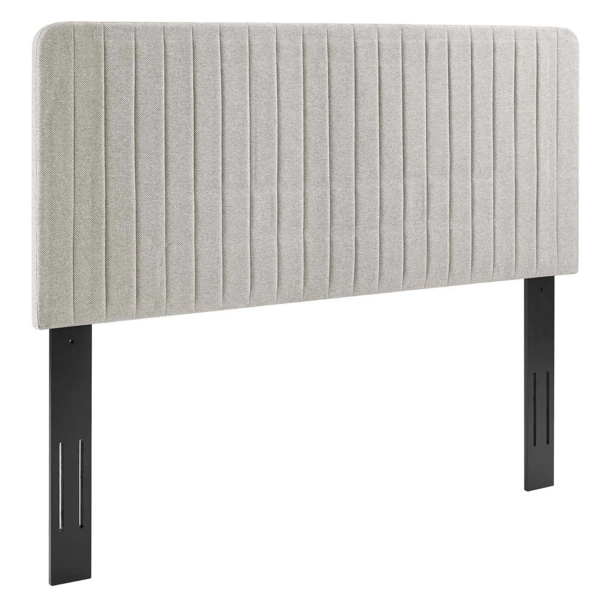 Modway Milenna Channel Tufted Fabric Headboard, Twin, Oatmeal