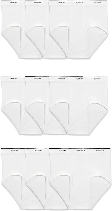 Fruit of The Loom Men's Cotton Briefs, White 9 Pack