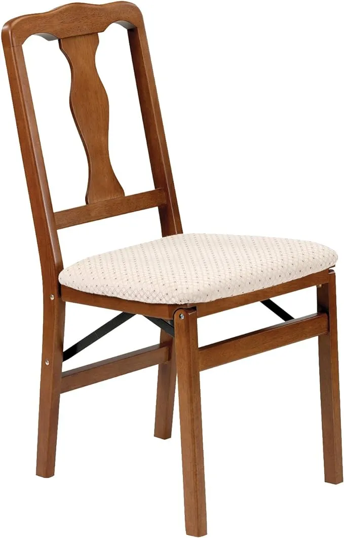 Stakmore Queen Anne Folding Chair Finish, Set of 2, Fruitwood