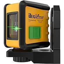 Self Leveling Laser Level,DEGLASERS 100ft Green Cross Line Laser Level,3 Brightness Adjustment,Manual Self leveling and Pulse Mode,IP54 Waterproof,Magnetic Bracket,Battery,Carrying Bag Included