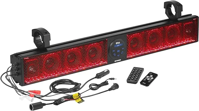 Boss Audio BRT36RGB 36" Riot Sound Bar with RGB 8 Speakers Fits 1.5-2.0" Bars