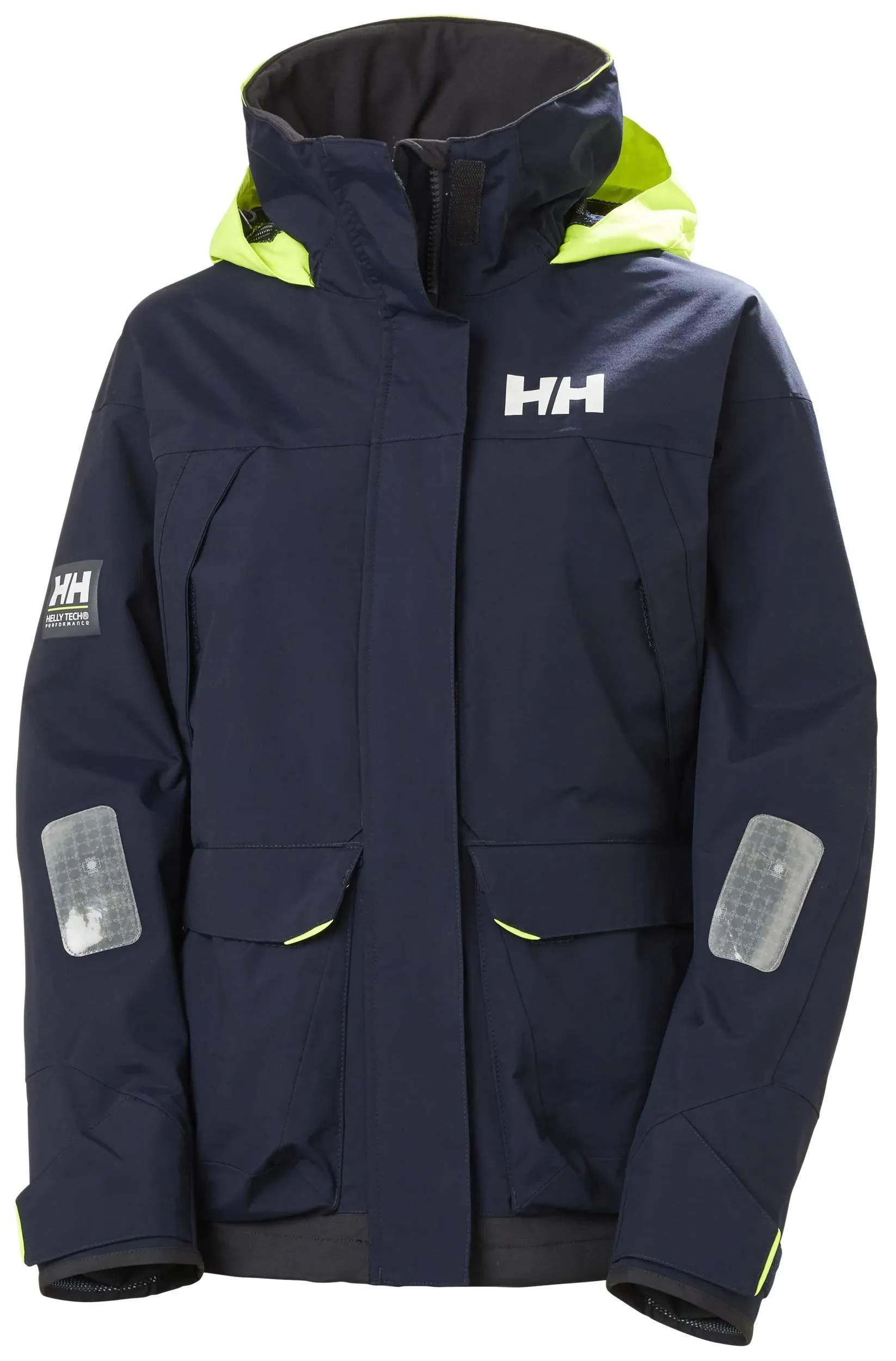 Helly-Hansen Pier 3.0 Waterproof Jackets for Women Featuring Windproof Sailing Fabric and Packable Neon Yellow Hood