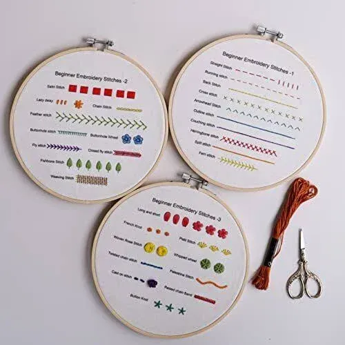 3 Pack Embroidery Starter Kit for Beginners