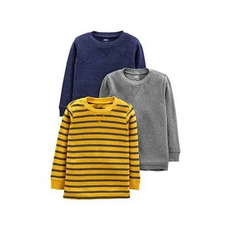 Simple Joys by Carter's Boys' 3-Pack Thermal Long Sleeve Shirts