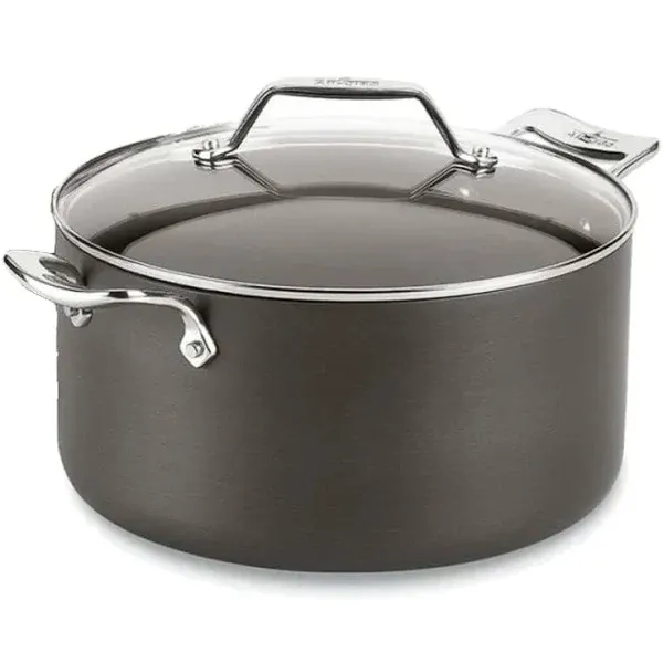 All-Clad Essentials Nonstick Cookware (4 Quart Stock Pot with Glass Lid)