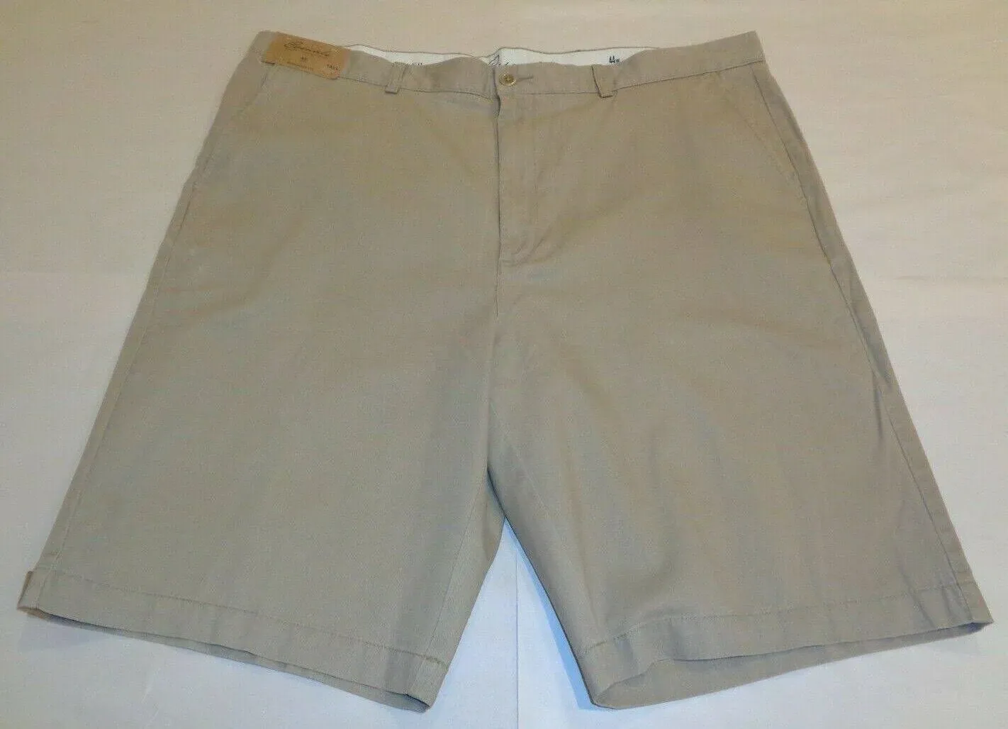 Casuals Roundtree &amp; Yorke Size 46 Tall RELAXED FIT Khaki Cotton New Mens Shorts