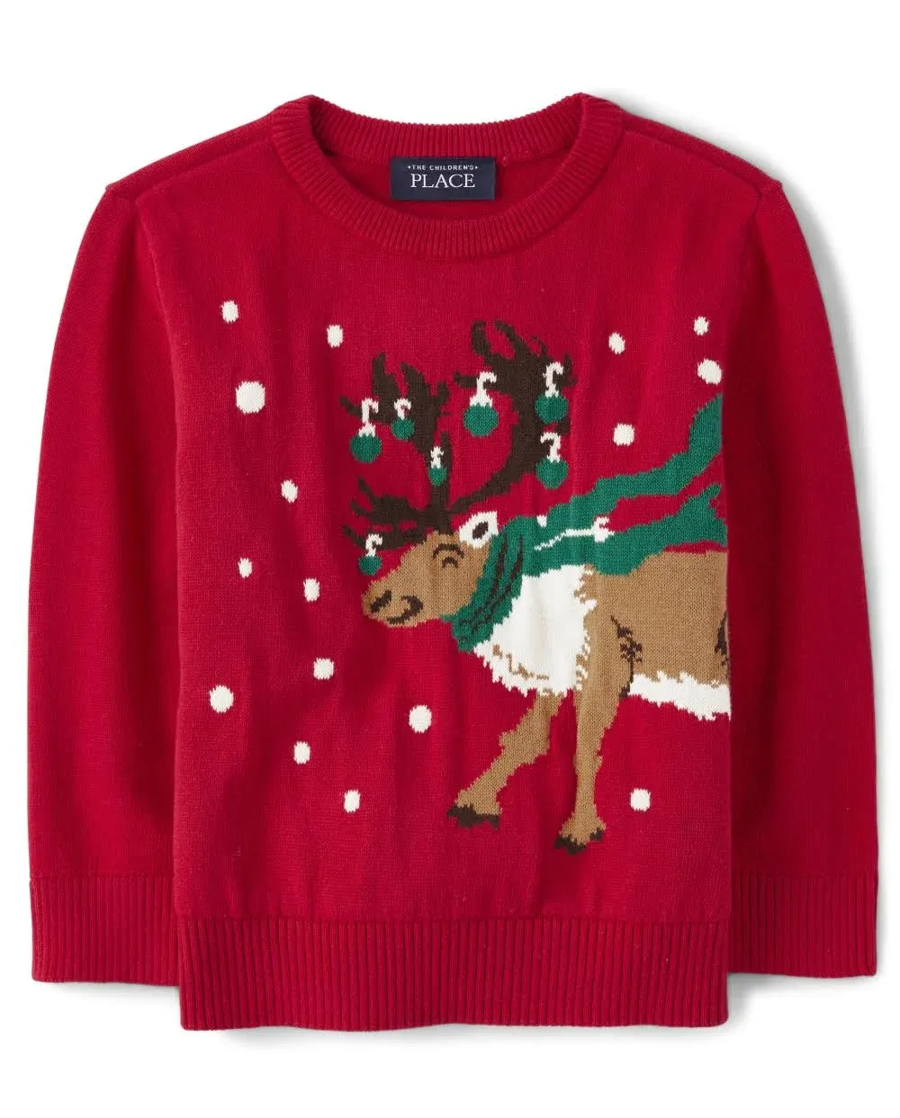 Baby And Toddler Boys Intarsia Reindeer Sweater - Red