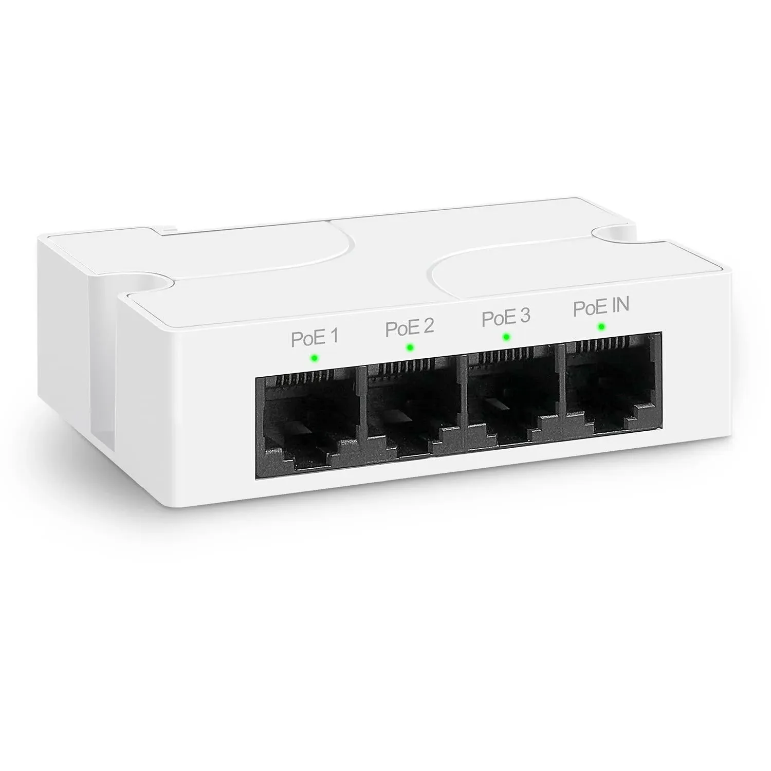 YuanLey 4 Port PoE Extender with 3 PoE Out, IEEE 8023afat Mini 4 Channel PoE ...